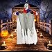 Halloween Haunters 5 Foot Animated Hanging Spinning Scary Circus Clown Prop Decoration - Evil Body Rotates, Music, Laughs, Eyes Strobe Colors, Menacing Ghoul Smile - Haunted House, Battery Operated