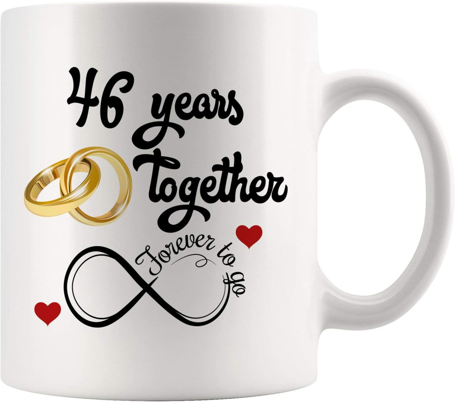 Amazon Com 46th Wedding Anniversary For Him And Her 46th Anniversarys For Her Him 46th Anniversary Mug For Husband Wife 46 Years Together Married 46 Years 46 Years Couple 11 Oz Kitchen Dining