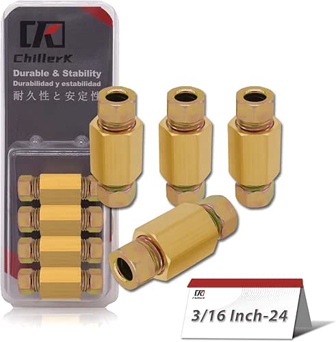 24 PCS 3/16" Brake Line Fittings Kit - 24 Threads