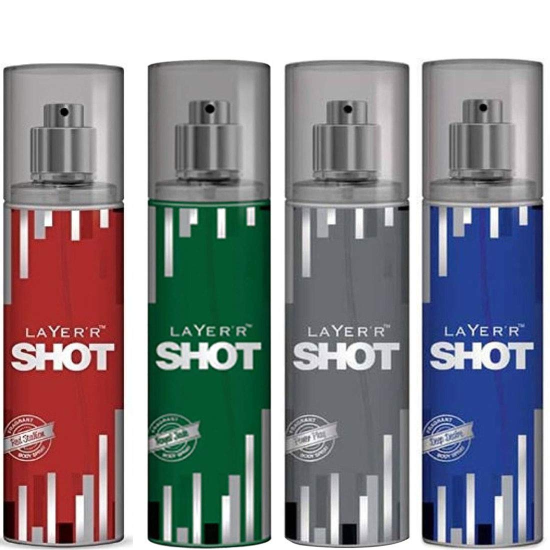 LAYER'R SHOT RED STALLION, POWER PLAY, ROYAL JADE, DEEP DESIRE Deo (Set of 4)