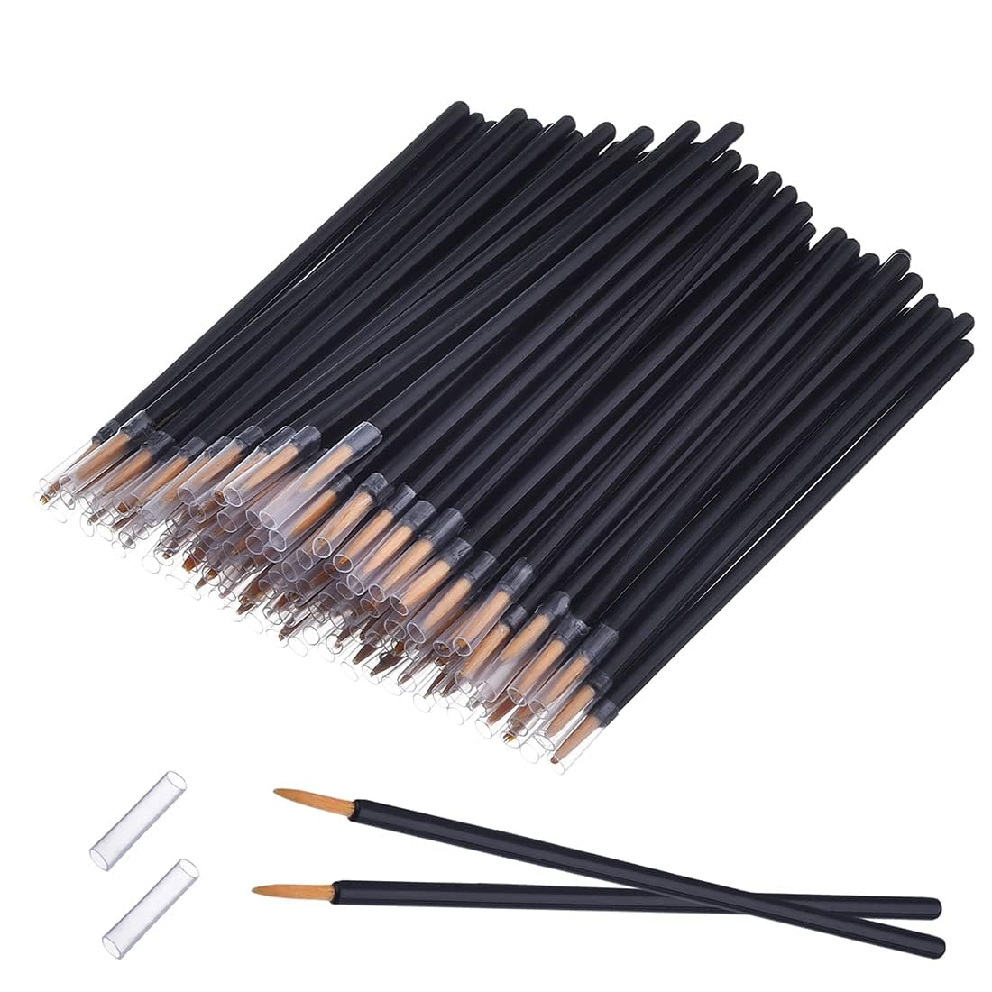 ayushicretiona 20 Pack Eyeliner Brush Applicator Cosmetic Eye Wands Makeup Tool