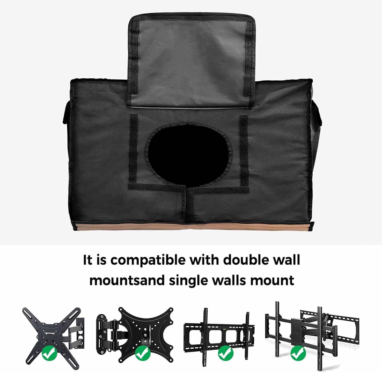 Outdoor TV Cover 50 Inch Sunny Sandy Beach TV Enclosure Palm Trees TV Covers for Outside TV Display Screen Protector with Remote Control Pocket Home Decor