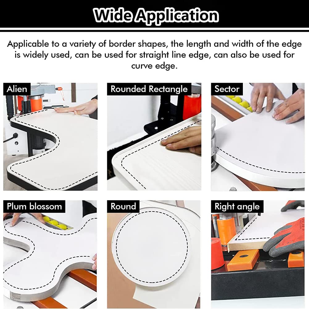 Chapadora de Cantos de sobremesa, Máquina chapadora de Cantos de carpintería de Doble Cara de 1200 W, Velocidad de Cantos de 0~6 m/min, Chapadora de Cantos de PVC de Madera, para Bordes Rectos