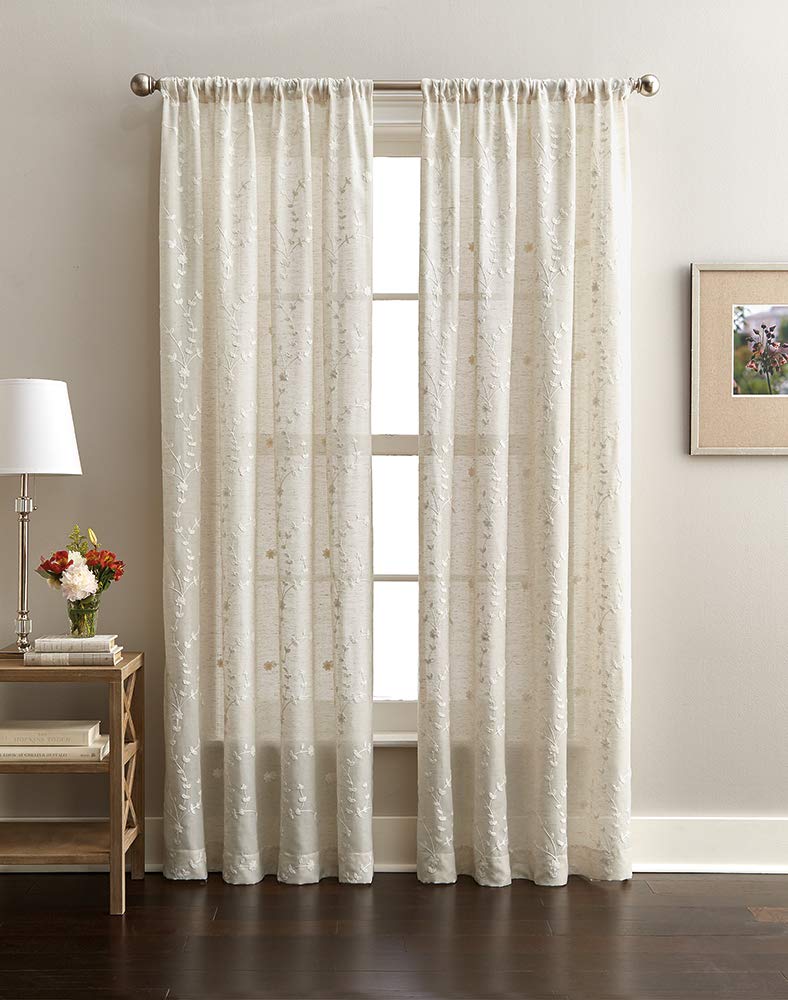 Amazon.com: Lynette Poletop Curtains, 95-inch, Linen : Home