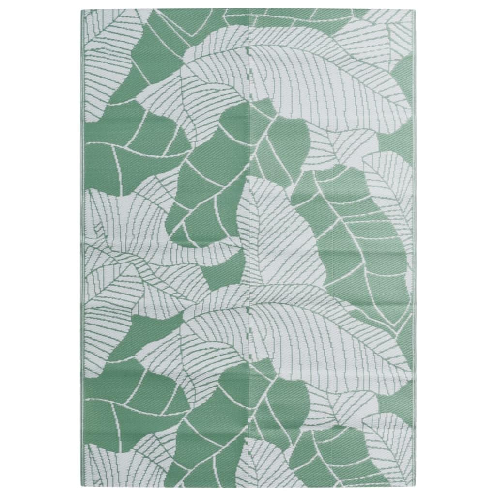 Tapis d'extérieur ARAKIL - 140 x 200 cm - Tapis de jardin des deux côtés pour balcon et terrasse - Tapis de sol en polypropylène résistant aux intempéries - Vert