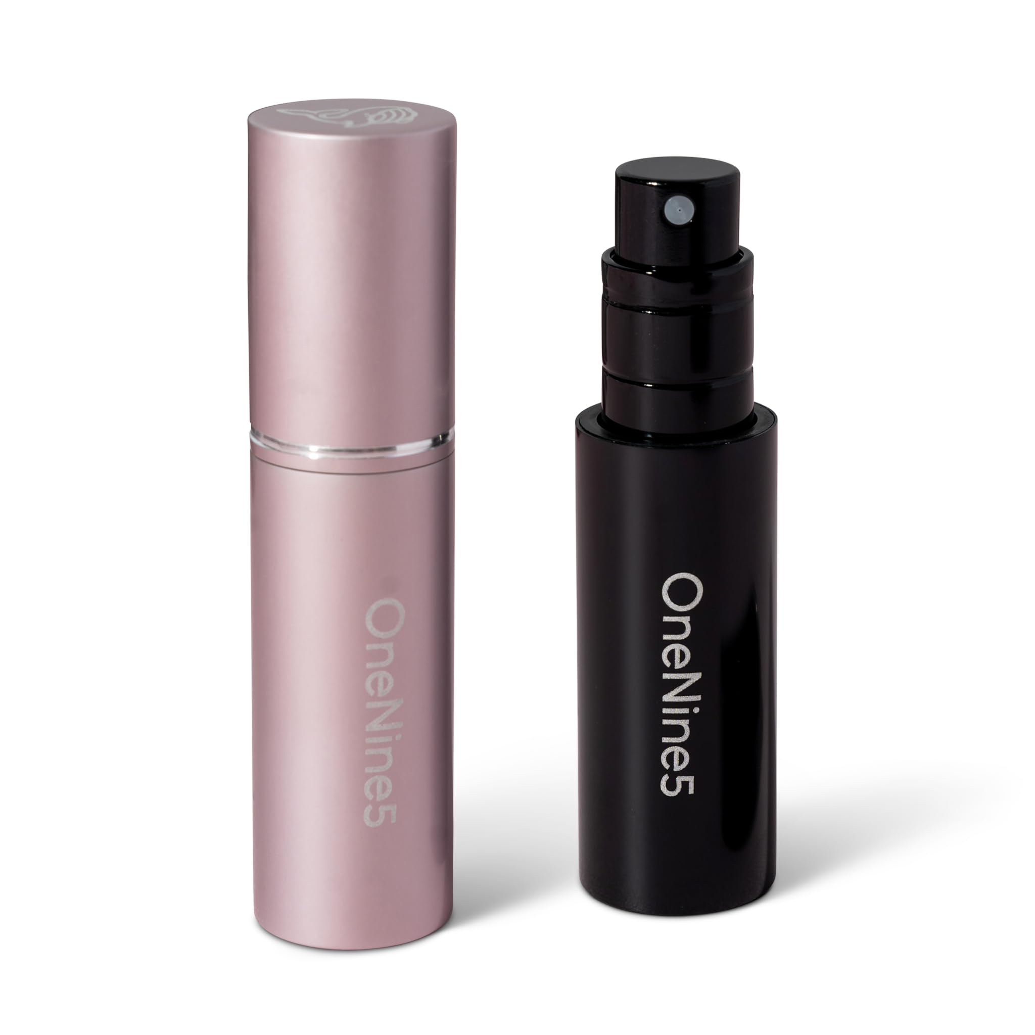 Onenine5 Mixed Refillable Travel Perfume Atomiser Fragrance Bottles 2 Pack (Black & Pink)