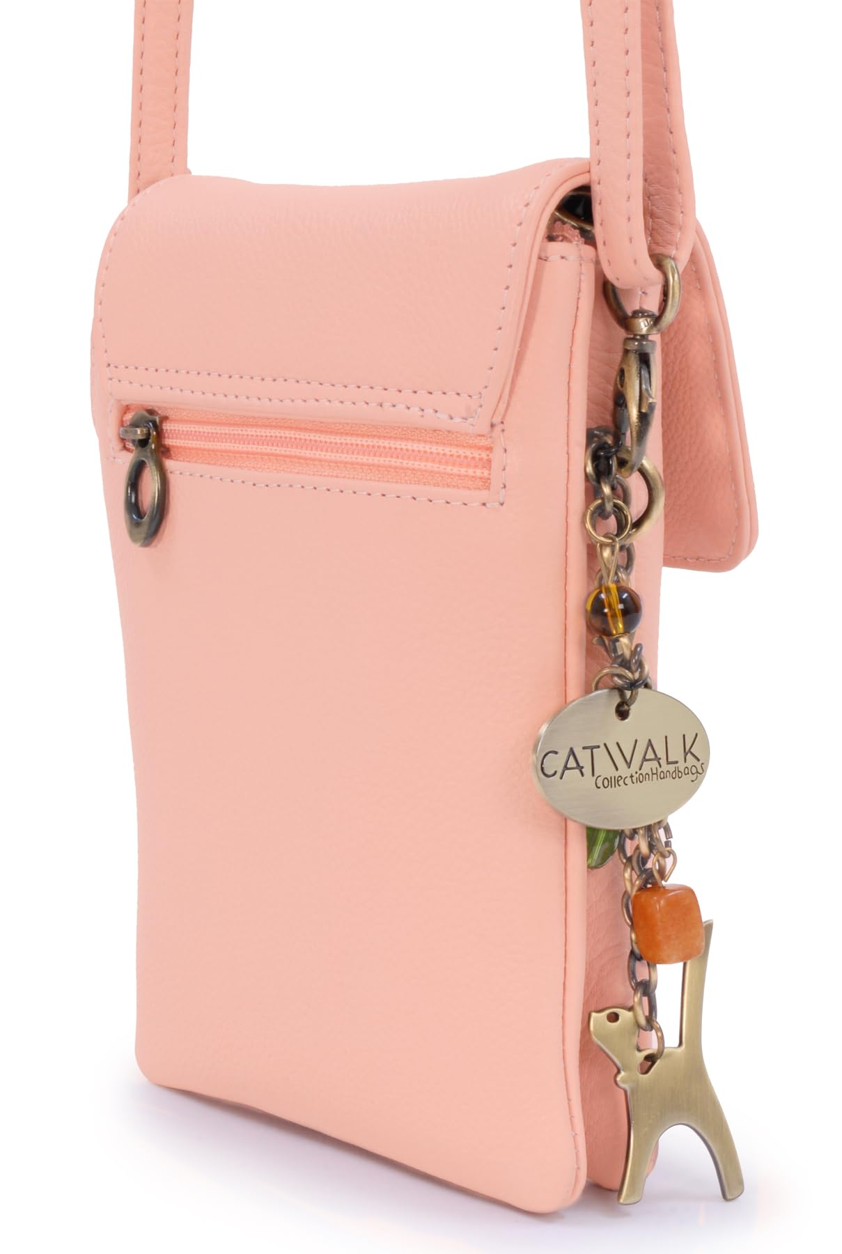Catwalk Collection Handbags - Mini Bolso Bandolera de Piel - Bolso Pequeño Porta Móvil - Bolsito de Verano para Mujer - Billie