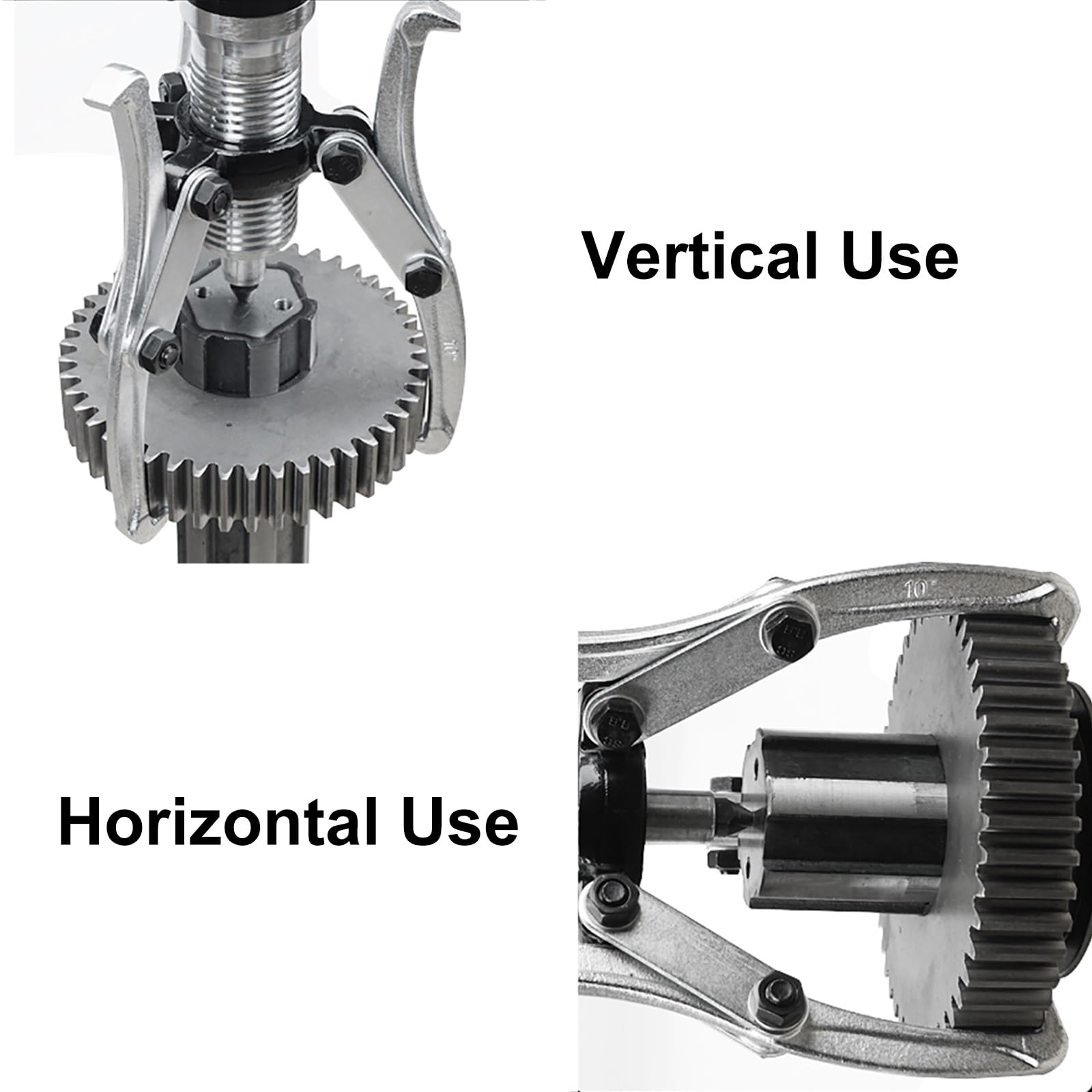 Hydrauliczny ściągacz do kół zębatych, 15T, hydrauliczny ściągacz do kół zębatych – regulowany ściągacz do łożyska pazurowego do łatwego usuwania wałków, kół pasowych i tulei – wysokiej jakości