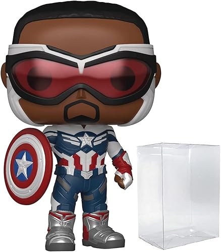 Miniatura 1 de POP Marvel: Falcon y el Soldado de Invierno – Figura de vinilo Pop de Sam Wilson como Capitán América Funko Pop (paquete con funda protectora