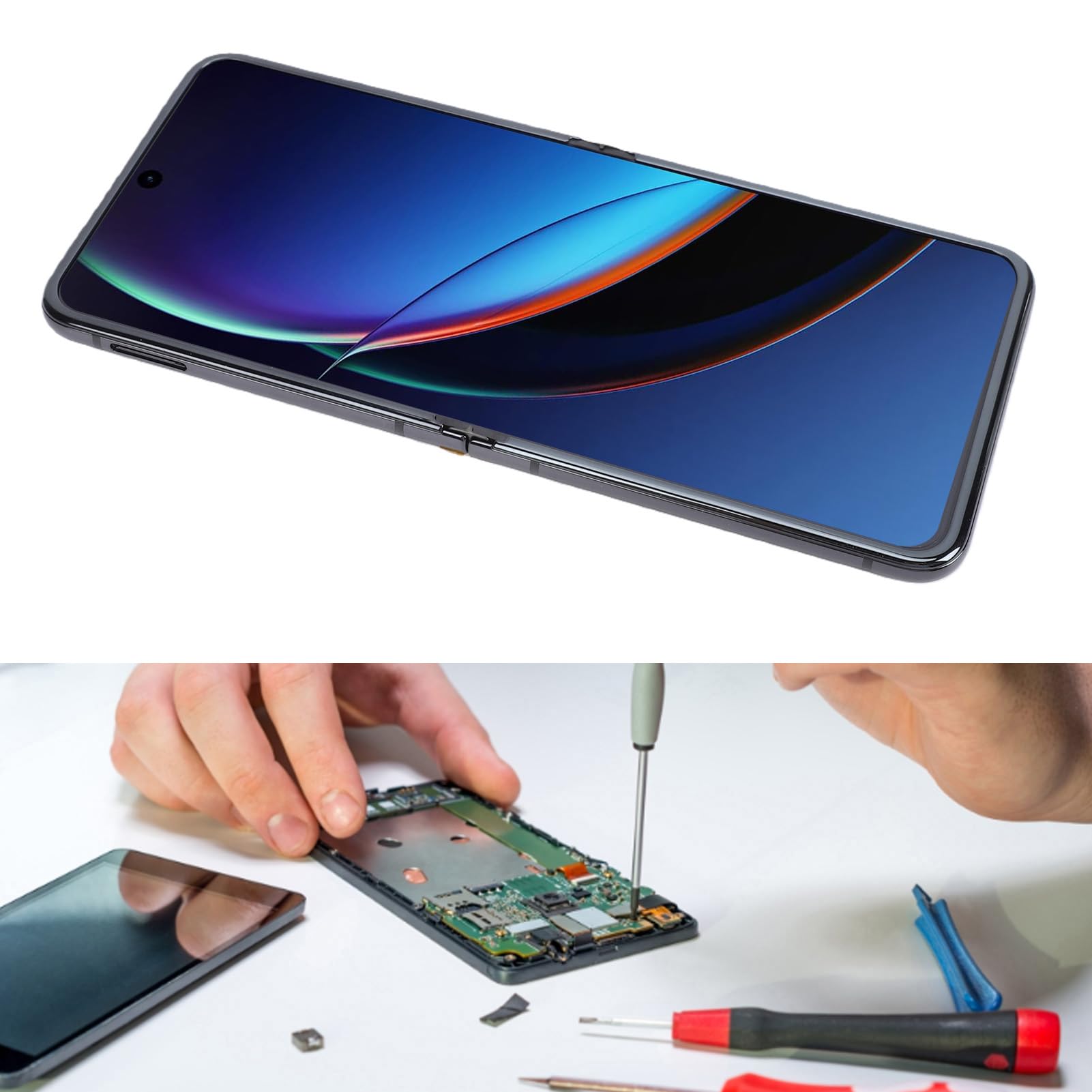 Jiawu Display LCD di Alta qualità Gruppo Digitalizzatore Touch 3D per Razr+ 2023 Sostituzione Schermo da 6,9 Pollici con Kit di Riparazione Completo