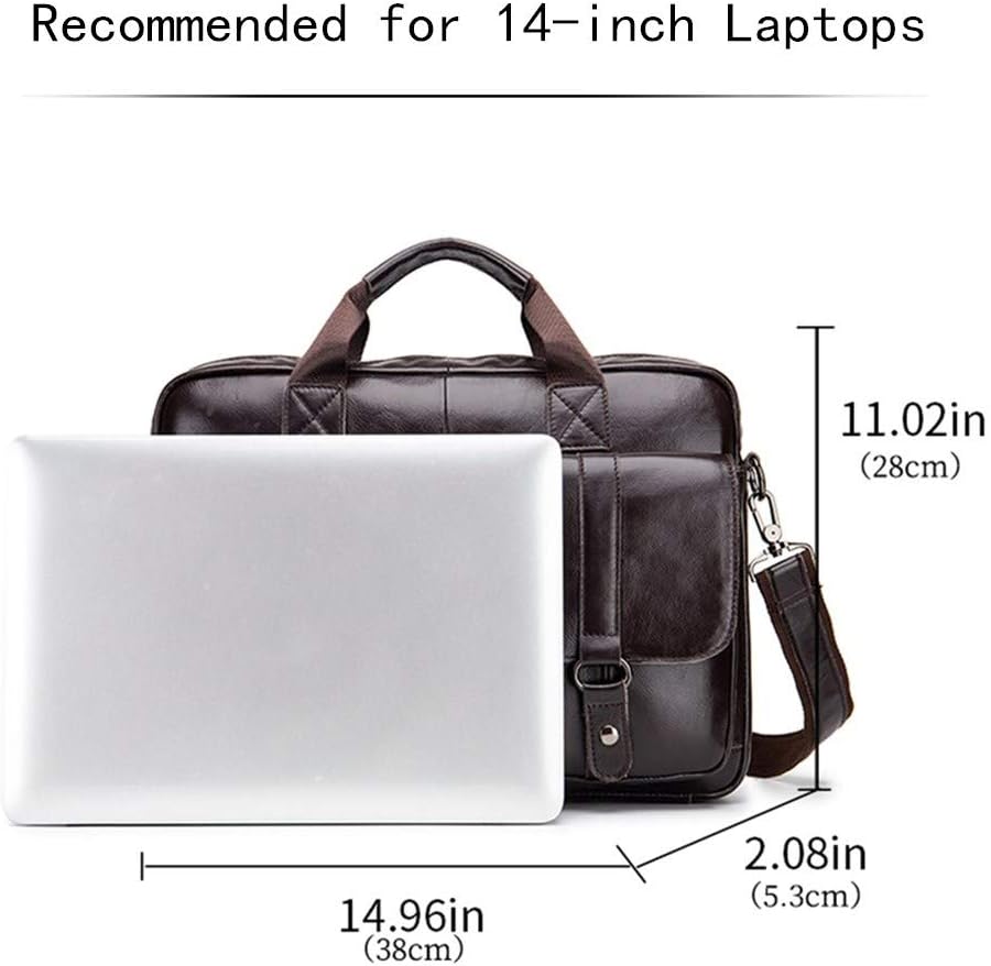 Men's Laptop Bags, Shoulder Bag Leather Handbag Bag Grand Briefcase Computer Bag