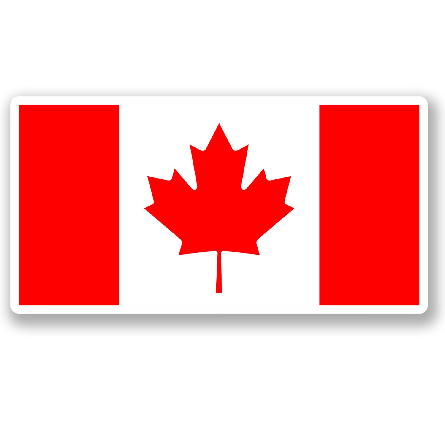 Destinationvinyl Multi 2 X Canada Flag Vinyl Sticker Luggage Travel Bike Laptop Helmet Leaf #4576 (10Cm Wide X 5.2Cm Tall)