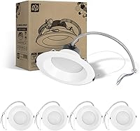 Vista 11 de ASD Luz de techo empotrable LED de 6" de potencia ajustable 10/15/22W, luminaria LED regulable, accesorio de luz LED empotrada, 5 temperaturas