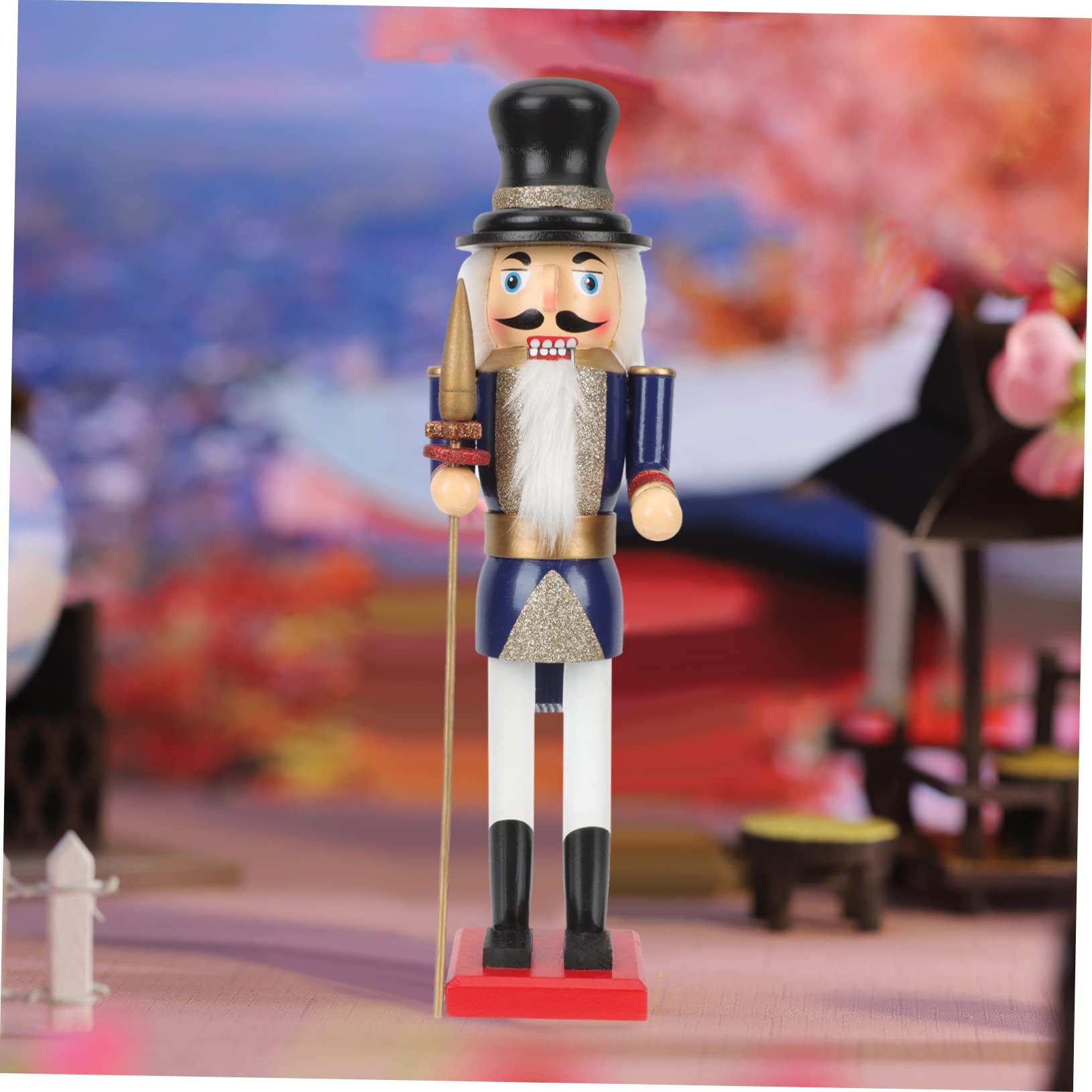 Decorazioni per lo Schiaccianoci di Natale,Figure di legno del soldato Schiaccianoci di Natale,natalizie In legno,Schiaccianoci Soldato Burattino,Classico Tradizionale Festivo Ornamenti 11,8 pollici
