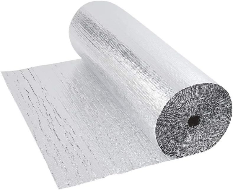 Biard Double Aluminium Double Layer Bubble Wrap Foil Insulation Roll - 1.2m x 5m (6m2) for use with Loft, Floor, Wall, Motorhome, Boat & Shed - 300g per m2