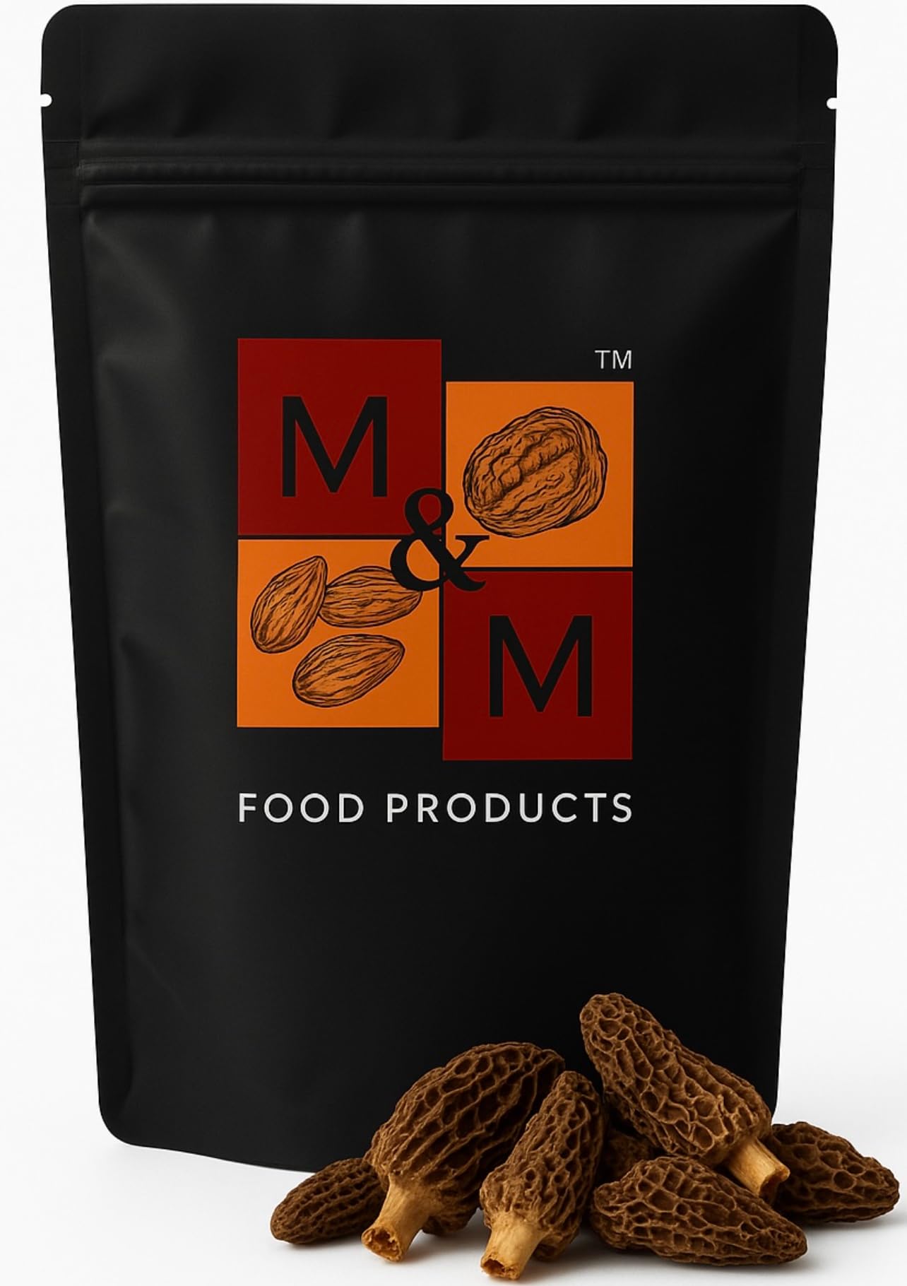 M&M Food Products, Gucchi Mushrooms 50g, Dried Guchi (Guchhi, Morel) from Kashmir, Sun-Dried, Premium Gourmet Superfood