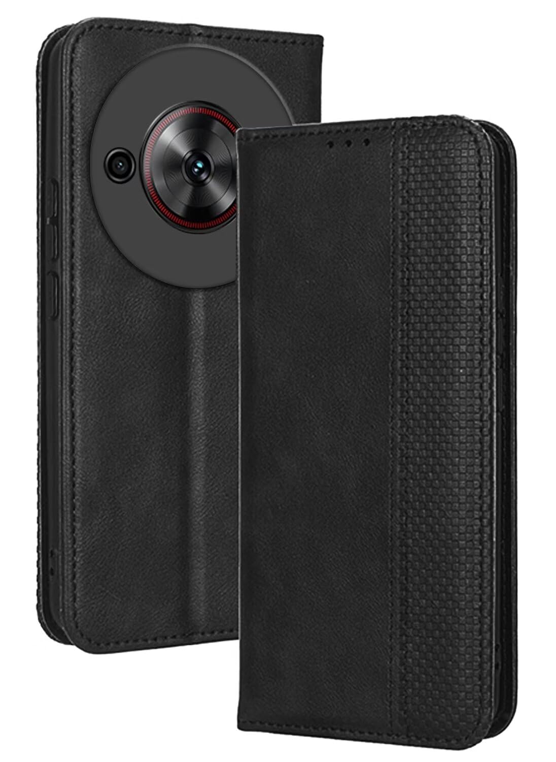 Funda Para Nubia Focus 5G / ZTE Blade A75 5G - Cuero Sintético Con Ranura Para Tarjetas