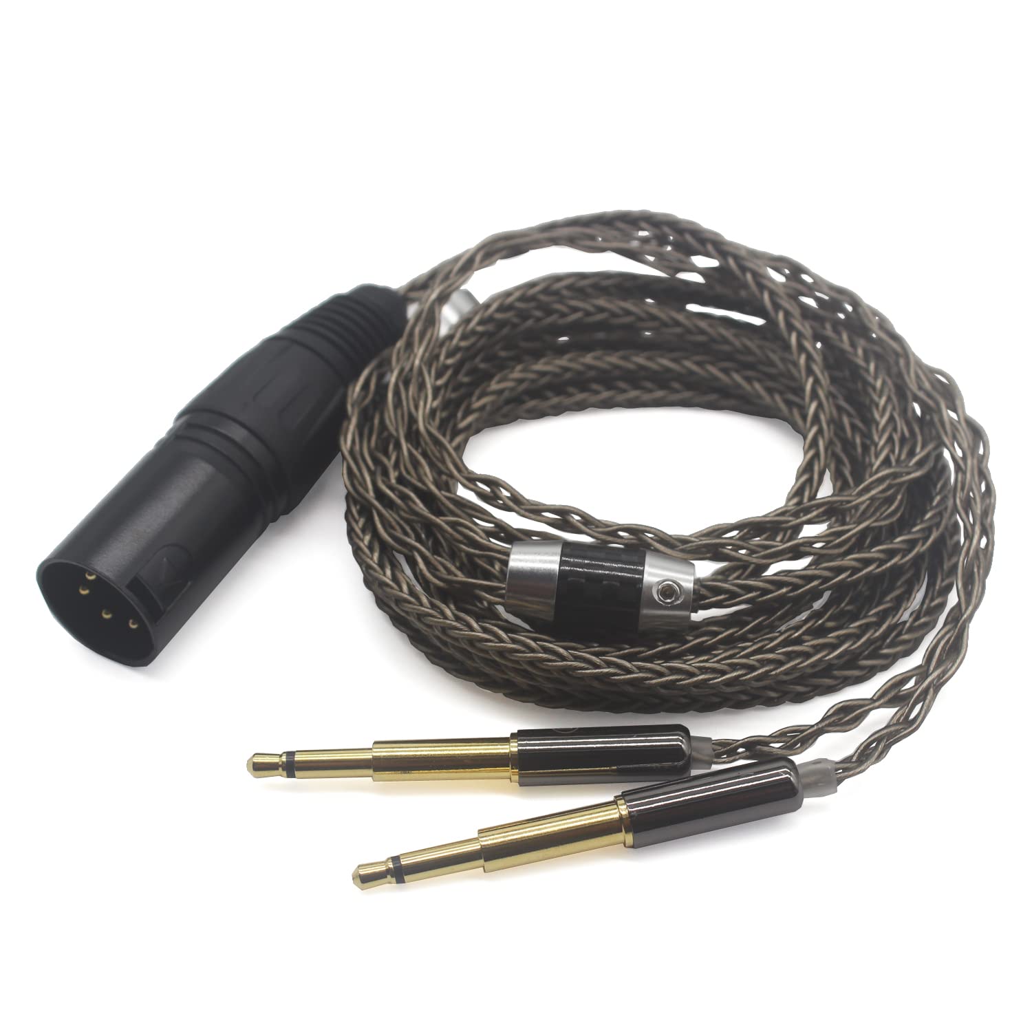Youkamoo 4 Pin XLR Balanced 8 Core Silver Plated Braided Headphone