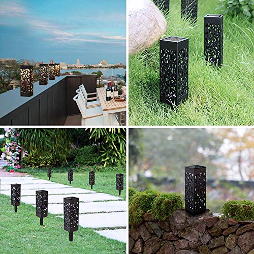 Otdair Solar Garden Lights, IP65 Waterproof Warm Light LED Solar Pathway Lights Outdoor for Garden, Solar Powered Garden Lights Yard, Lawn, Walkway, Patio, Decoration, 8 Pcs