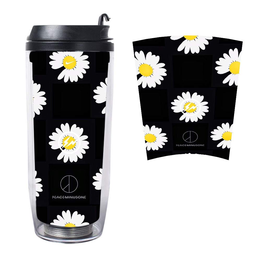 NCTCITY G-Dragon Coffee Tea Water Travel Mug Double Walled Insulated Outdoor Tumbler Portable Reusable Accompanying Cup Gym Sport Water Bottle T.O.P Taeyang DAESUNG