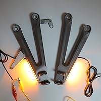 Vista 5 de HTTMT - (Luz LED de señal de giro) Soporte de estribera de pasajero trasero plateado compatible con 04-07 Hond CBR1000RR [P/N: MT390-015A-SR]