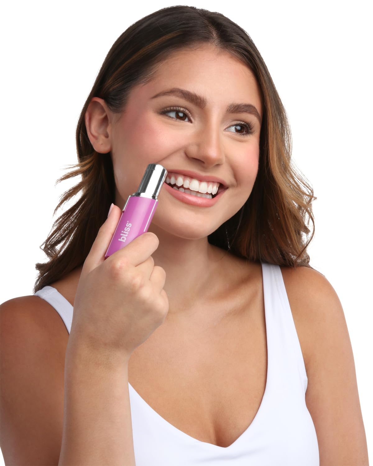 Bliss Women's Facial Hair Remover - Portable Hair Removal Device - Precision Facial Hair Removal Device for Women, Purple