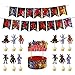 Hilloly 14Pcs Freddy Happy Birthday Supplies, Five Nights at Freddy 's Party Set, Five Nights at Freddy's Birthday Party Decorations, Primeros de La Torta, Banner de Feliz Cumpleaños