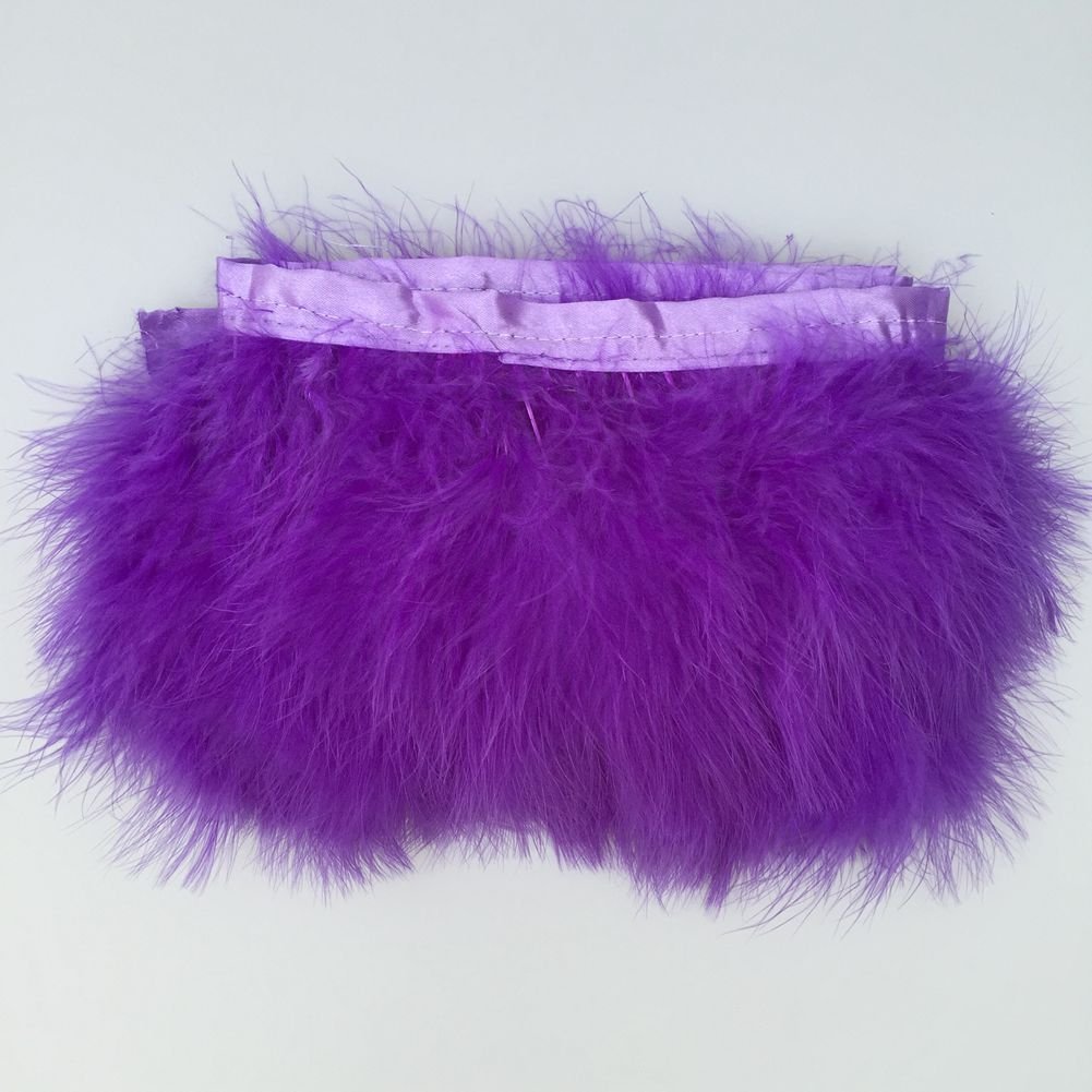 Plumes marabout Turquie violette frange couture haut de gamme