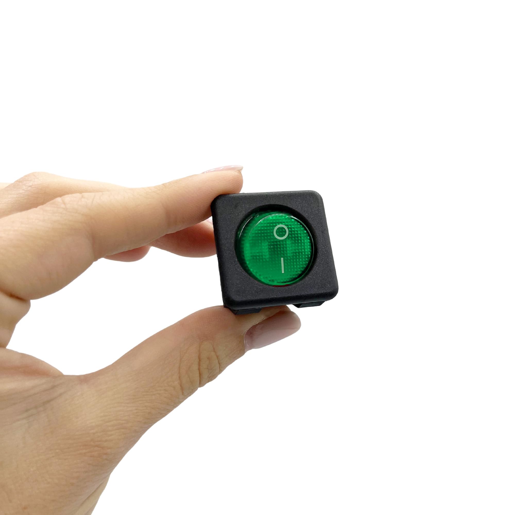 Interruptor Basculante DPST ON/OFF 4 pin, Verde, 1 Unidad - imagen 5