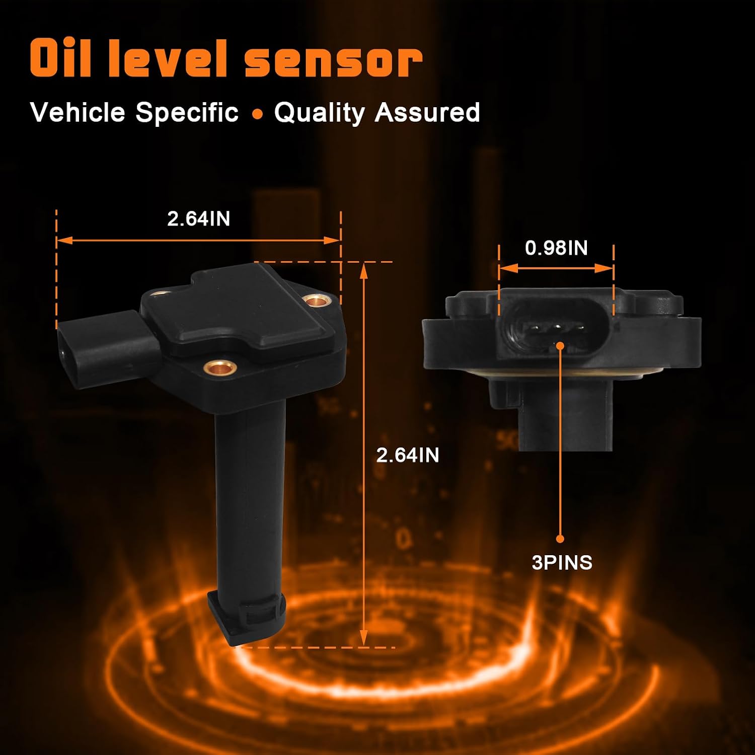 12617567723 Oil Level Sensor for BMW 128i 2008-2013, Replace 12617607910, 12610422012, 12610412430, 12610148464, 12610400034