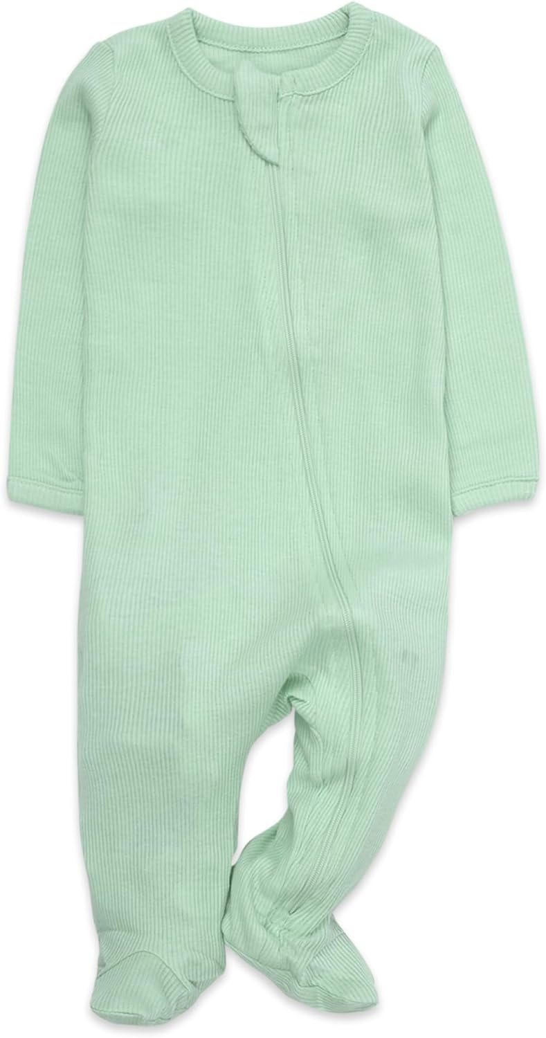 Baby Essentials Baby Girls 4 Piece Outfit Set – Footie Sleepwear Pajama Bodysuits – Spring & Summer Baby Clothes Gift Set - Image 5