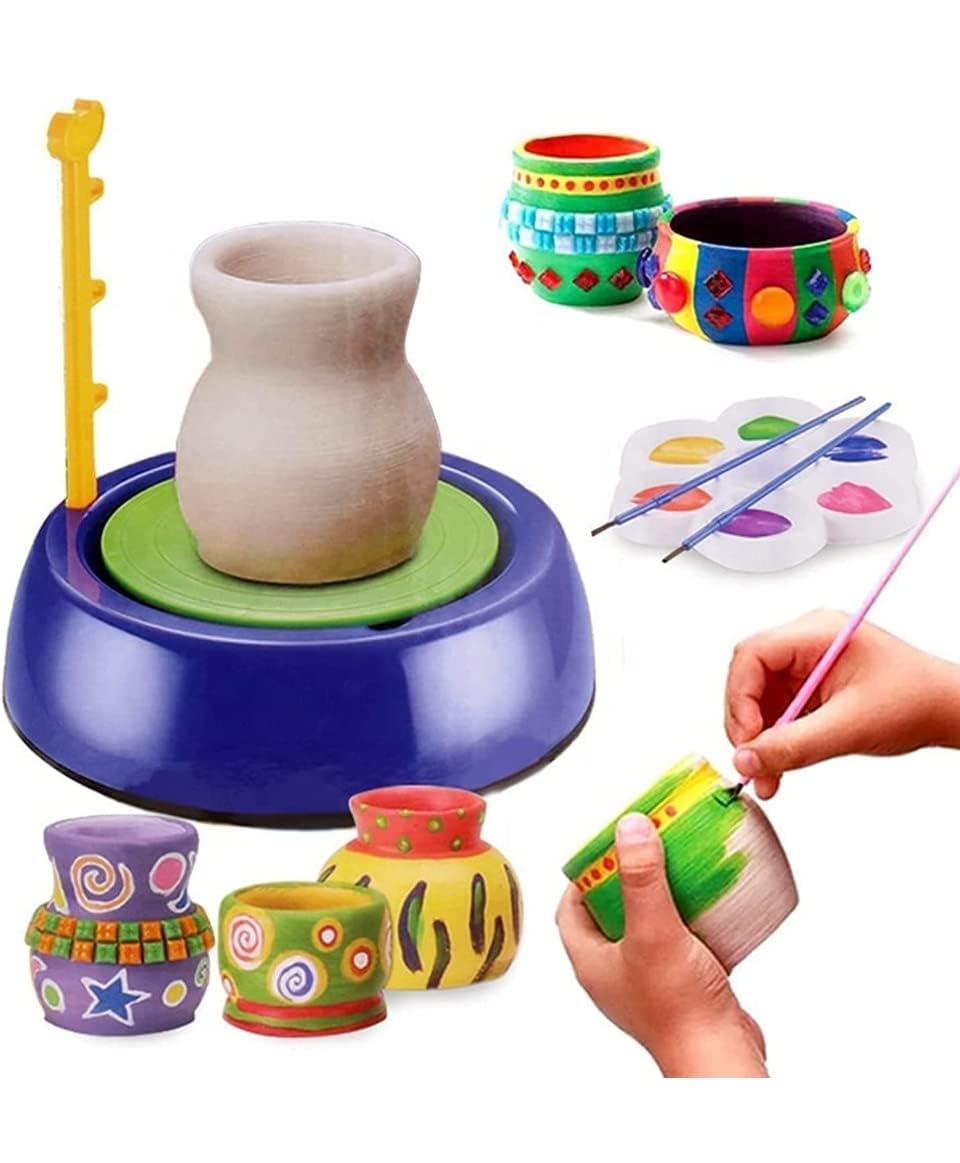 myhoodwink Toys Pottery Wheel with Clay and Painting Set Battery Operated Best Poterie Toy Game for Kids Beginners Boys and Girls, Crafts Sculpting Clay & Tools Best for Birthday Surpirises Gifts. (B0CKM1QS67) Amazon Price History, Amazon Price Tracker
