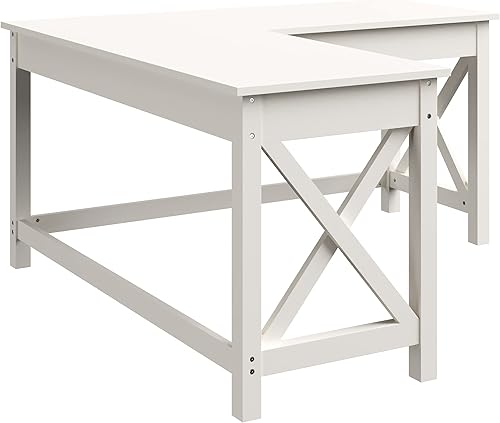 Miniatura 8 de Lavish Home Escritorio blanco para computadora en forma de L