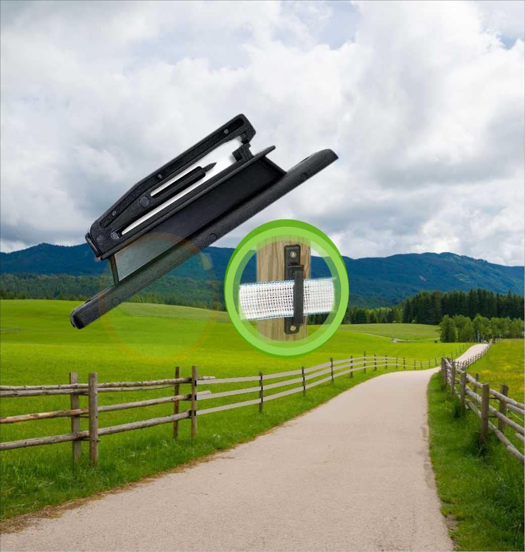 Aisladores eléctricos de alta resistencia para postes de madera, accesorios de valla, color negro (PK100)
