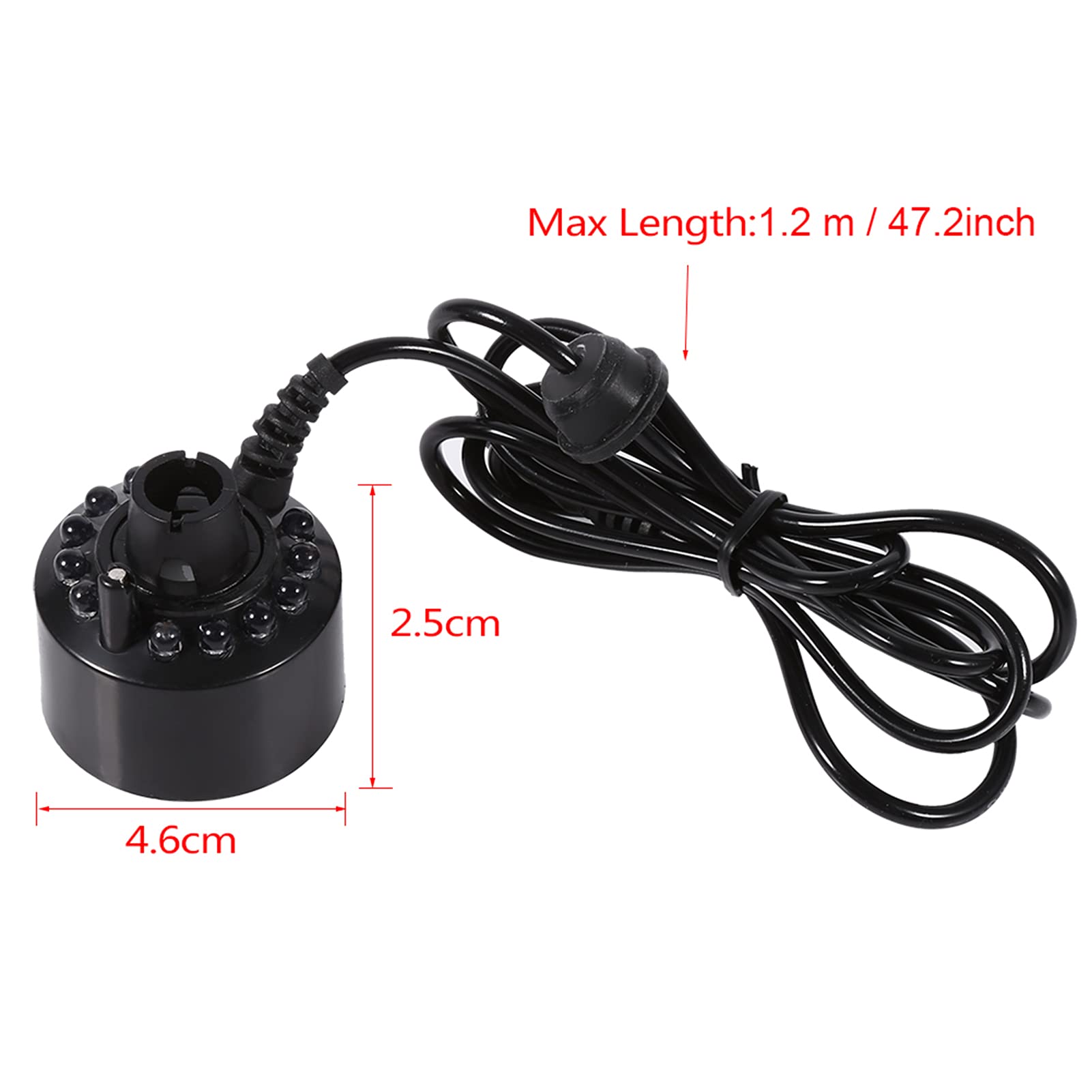 Mini Nebulizzatore per Laghetto da Interno 24V LED Mist Maker per l'abbellimento di Rock Pot