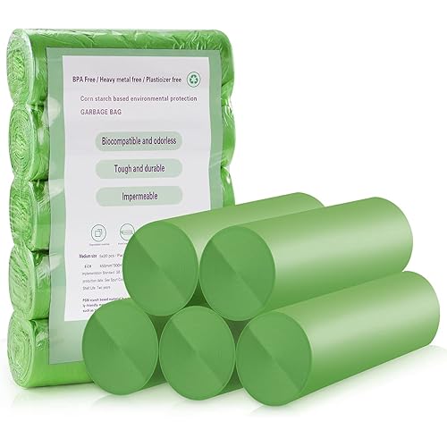 Bathroom Trash Bags compostable trash bags Small Garbage Bags,Garbage Bag 4 Gallon,Kitchen Garbage Bags,Tall Kitchen Trash Bags Large Fresh Groceries Household Items Plastic Bags Counts 5 Color