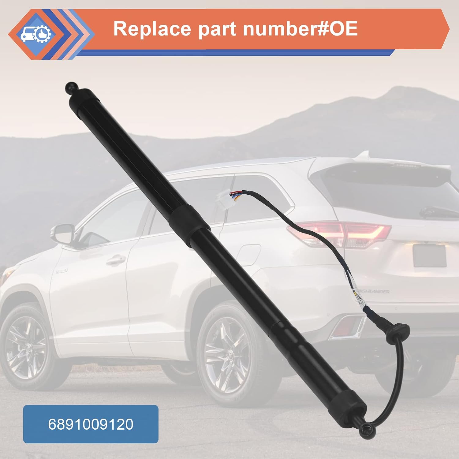 Right Electric Rear Tailgate Power Liftgate Support Struts Shocks Compatible with 2014-2019 Highlander, Replace#6891009120 6891009130 6892009020 6891009020 6891009022