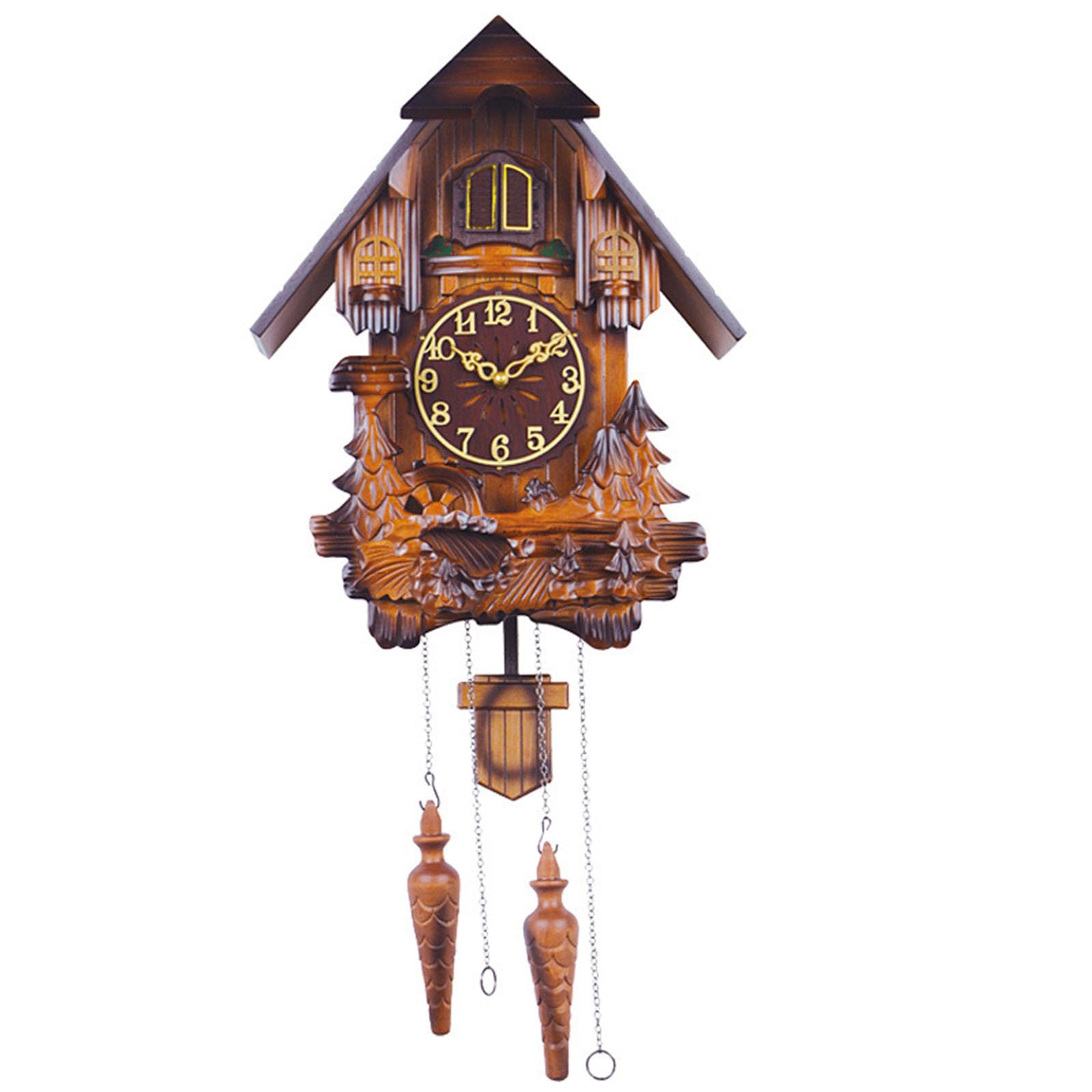 Relojes De Cuco,Reloj De Pared,Madera Maciza De Cuco De La Selva Negra De Relojes De Cuco para Cocina Salón Apartamento Cuco Reloj De Cuco De Tradicional Relojes De Cuco