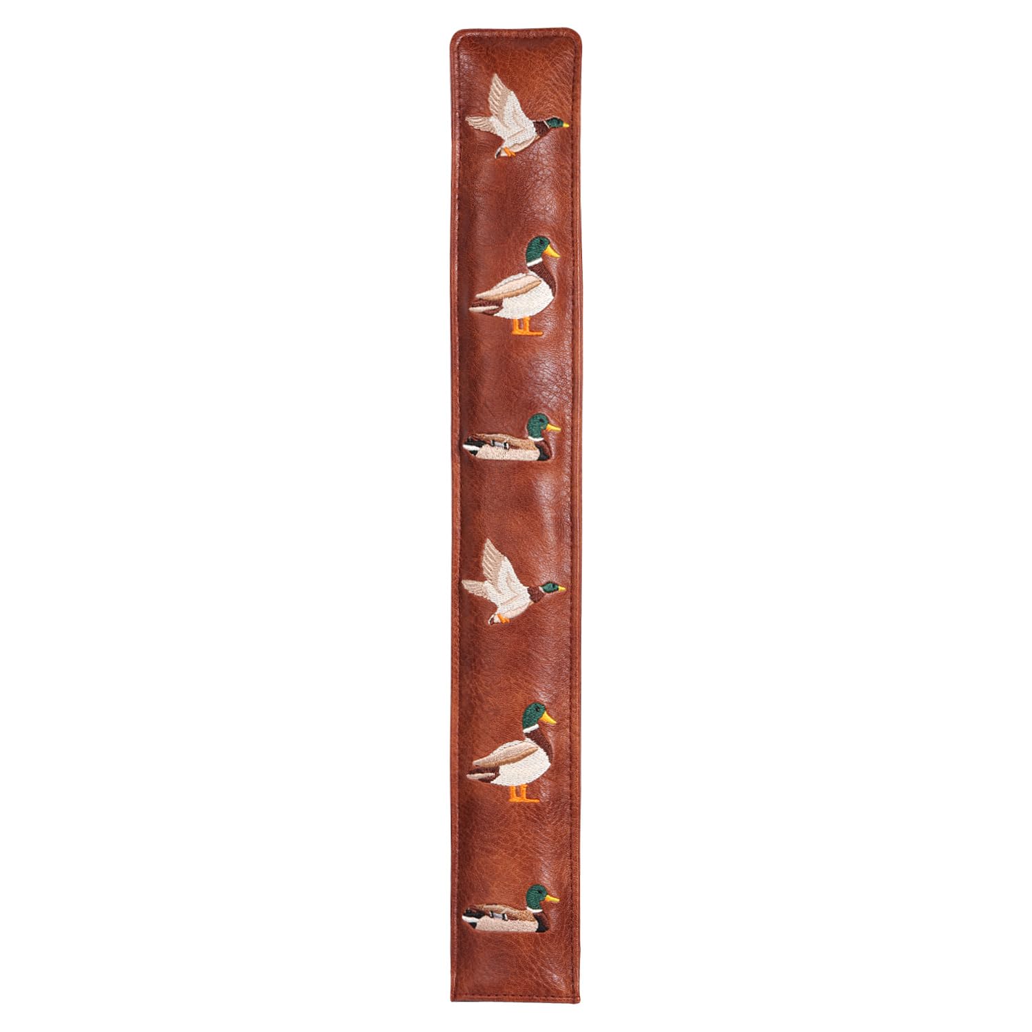 SHABIER Brown PU Leather Waterproof with Design Golf Alignment Stick Cover Club Protector Holds Sticks