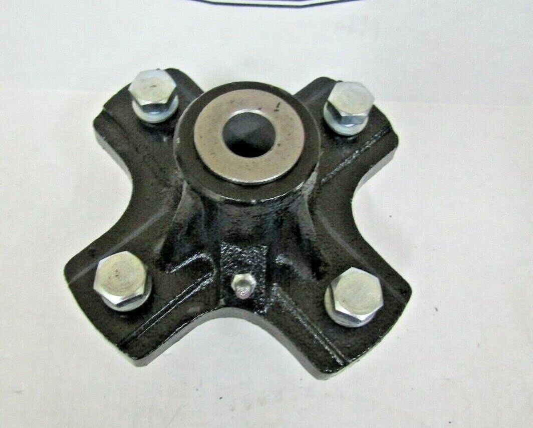 Universal Tail Wheel Hub For Rotary Cutter - 1 Inch Axle, 4 Bolt Hole, Greaseable Replacement