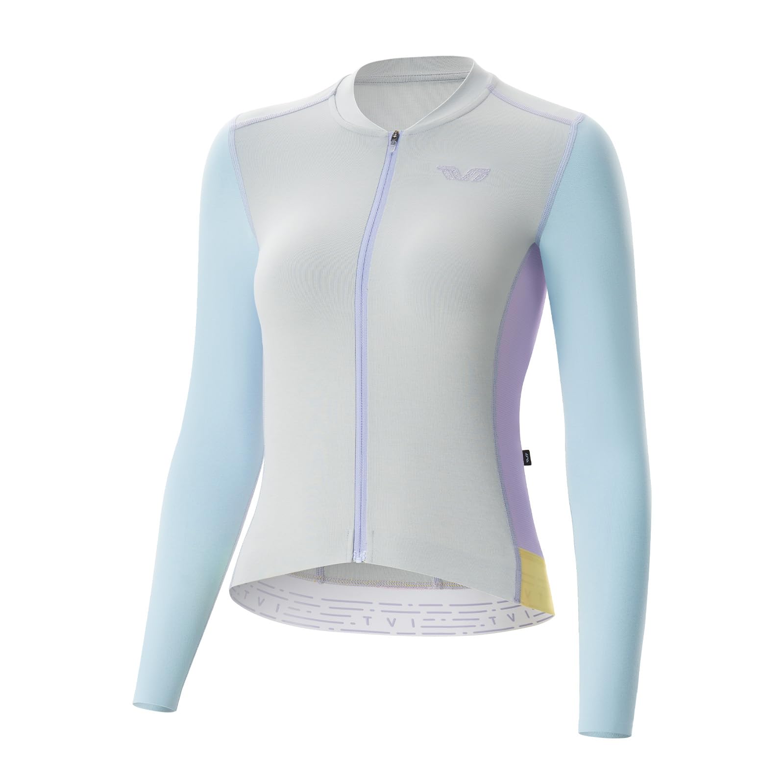 ROCKBROS TVI Damen Radtrikot Langarm mit YKK Reißverschluss | Fahrradtrikot, Jersey, Atmungsaktiv Schnelltrocknend, Rückentaschen, Rutschfest Reflektierend, für Rennrad MTB Training