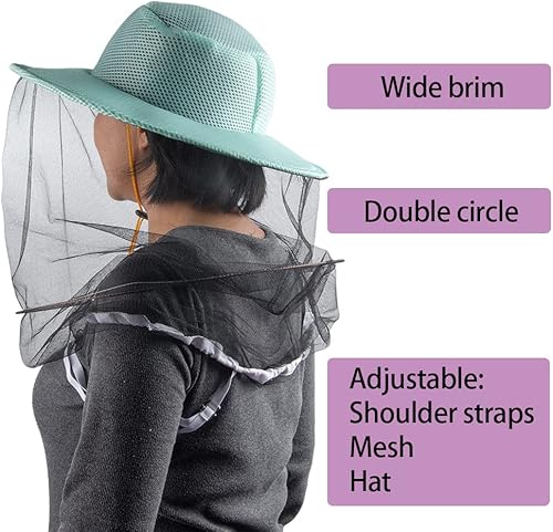 Miniatura 3 de Sombrero de velo de apicultura, gorra de red de caza, disfraz de apicultores, mosquitos, insectos, mosquitos, sombreros de malla para hombres y
