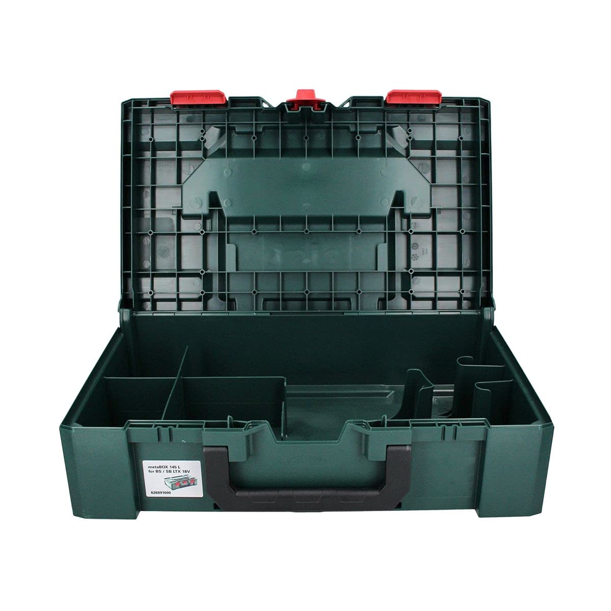 Metabo 626891000 - Maletín de herramientas (145 L, para taladro de percusión, maletín de ABS, sin herramientas, apilable, 396 x 296 x 145 mm, volumen 14,1 l)