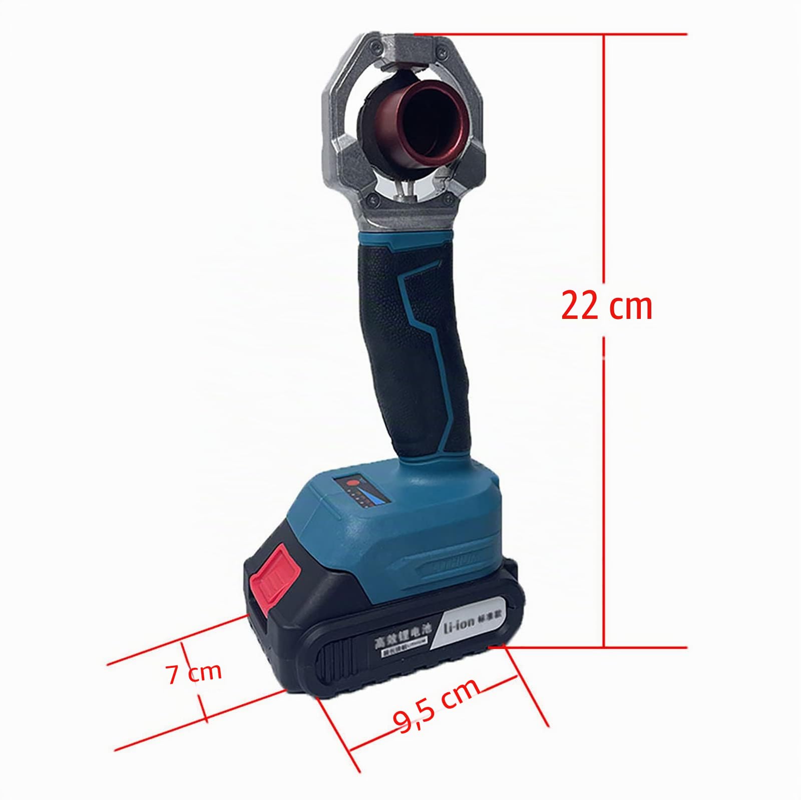 Máquina de soldadura de tuberías PPR PE PP, fundidor de tubos de agua inalámbrico de mano (340℃) con pieza de mano aislante antiescaldadura, batería de 21V 4Ah - Adecuado para tuberías de 20, 25, 32