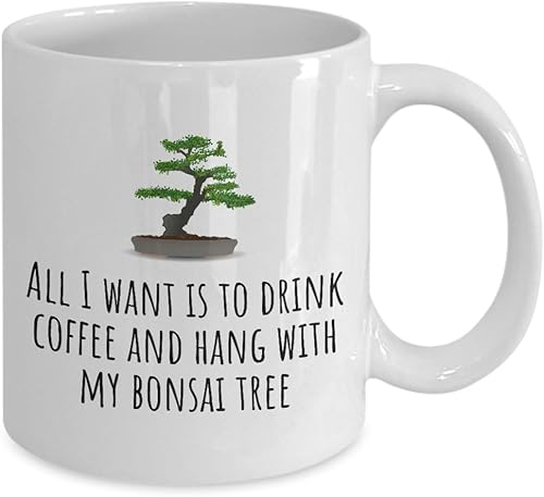 Miniatura 2 de Divertida taza de bonsái  Regalo para cultivador de bonsái  Bebe café y cuelga con mi árbol bonsái