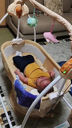 電動スイング機能付きベビーベッド Amazon.co.jp: ベビーベッド 電動 揺りかご スイングロッキング機能 0