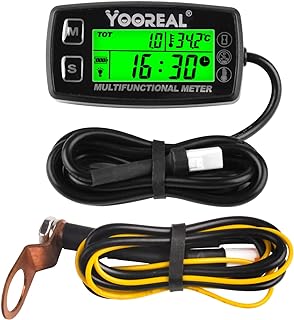 Yooreal Engine Temperature Gauge,TEMP Meter,User Shutdown Tachometer for Scooter Snowmobile Mini Bike Motorcycle Lawn Mower Generator Dump Truck