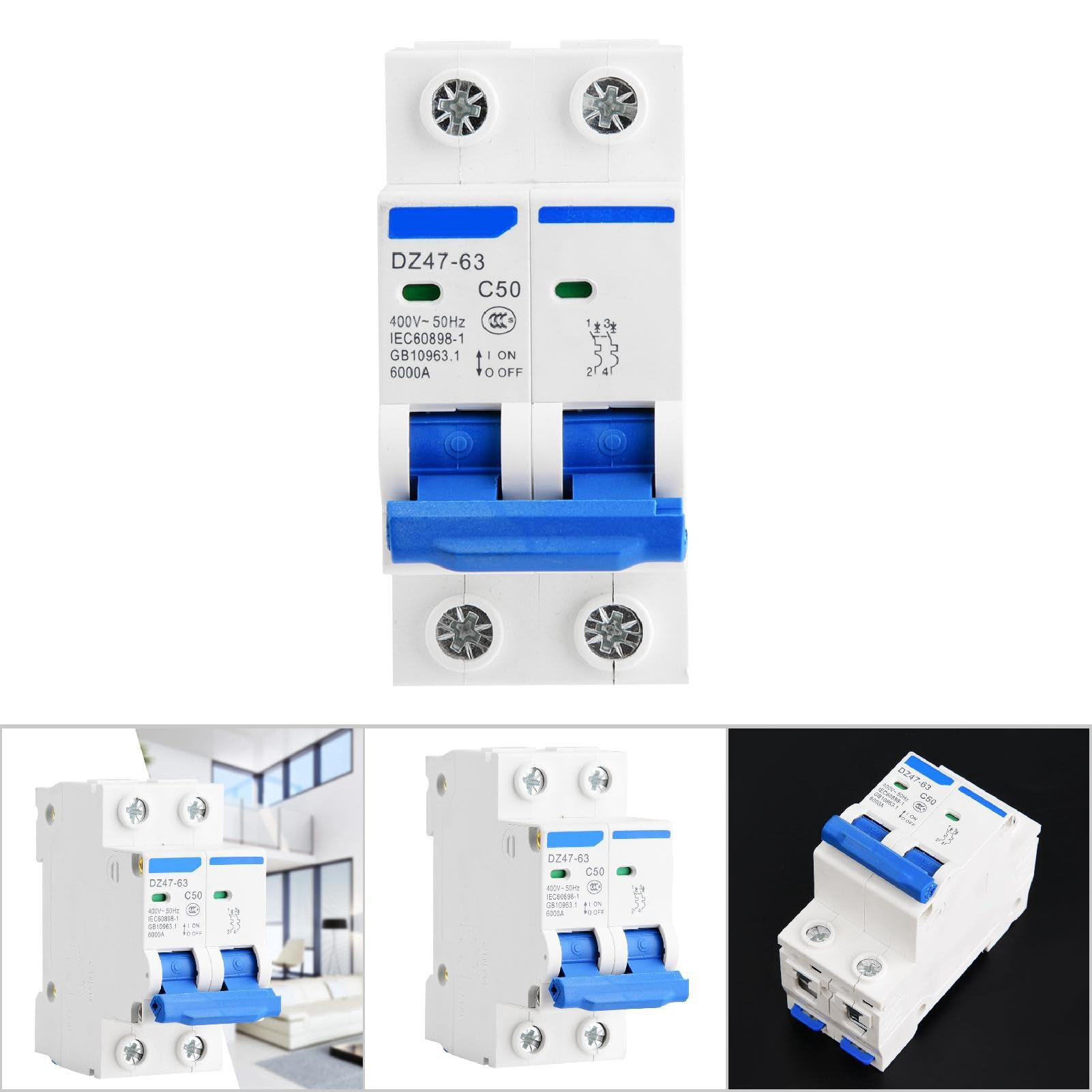 Interruttore Differenziale 2P 400V 63A DZ47-63 - Protezione Elettrica Per Impianti - Foto 6