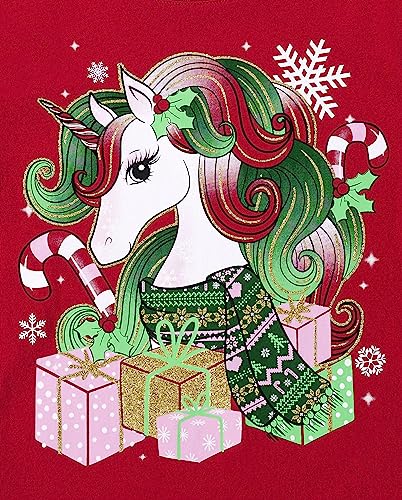 Image of The Children's Place,Long Sleeve Christmas Graphic T-Shirt,Medium (7 /8)