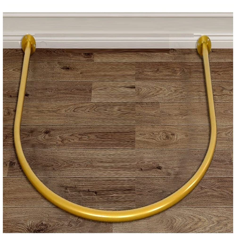 GLDYTVF Gold U-Shaped Clothing Rack Shower Curtain Rod - 80x80cm Boutique Dressing Room Fixture Ideal for Retail Stores and Bathrooms Stylish and Functional.